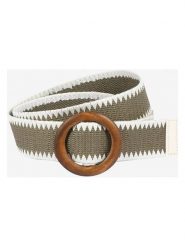 More & More Pasek w kolorze oliwkowo-białym rozmiar: S/M. Brązowe paski damskie More & More, bez wzorów, z materiału. Za 83.81 zł.