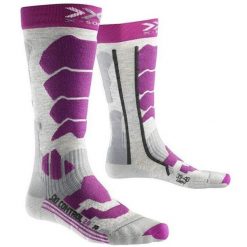 Skarpety narciarskie damskie X-Socks Ski Control 2.0 fioletowe. Białe skarpetki damskie X Socks, bez wzorów, z dzianiny. Za 55.00 zł.