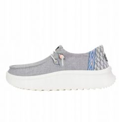 HeyDude Damskie Mokasyny Wendy Peak Chambray Woven. Szare mokasyny damskie Hey dude, z materiału, bez obcasa. Za 289.00 zł.
