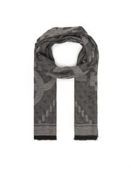 Guess Szal AM9567 POL03 Szary. Szare szaliki damskie Guess, z aplikacjami. Za 189.99 zł.