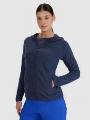 4F Bluza trekkingowa Primaloft Active damska - szara M. Szare bluzy damskie 4F, l, bez wzorów, z materiału, z kapturem. W wyprzedaży za 139.99 zł.
