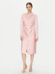DKNY Sukienka koszulowa DD4KTE31 Różowy Regular Fit. Czerwone sukienki damskie DKNY, bez wzorów, z syntetyku, bez ramiączek. Za 409.99 zł.