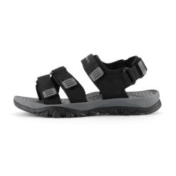 Sandały turystyczne unisex Alpine Pro Gode. Czarne sandały damskie Alpine Pro, bez wzorów, bez obcasa, bez zapięcia. W wyprzedaży za 259.00 zł.