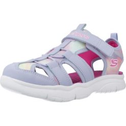 Sandały Skechers Model Flex Splash Kolor Fioletowy. Fioletowe sandały damskie Skechers, bez wzorów, z syntetyku, bez obcasa, bez zapięcia. Za 229.60 zł.