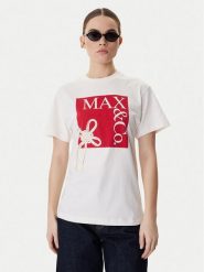 MAX&Co. T-Shirt Mcivolare 2618971016200 Écru Regular Fit. T-shirty damskie MAX&Co., l, bez wzorów, z bawełny, bez kołnierzyka. Za 529.99 zł.