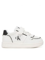 Calvin Klein Sneakersy Low Cut Lace-Up/Velcro V1X9-83278-1355 M Biały. Białe buty sportowe chłopięce Calvin Klein, ze skóry, bez zapięcia. Za 379.99 zł.