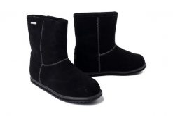 EMU AUSTRALIA Brumby Lo Teens 2.0 T13225 black, botki damskie. Czarne botki damskie EMU Australia, z wełny, bez obcasa, bez zapięcia. Za 479.90 zł.