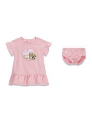 Guess Kids Sukienka 181325 Różowy Classic Fit. Czerwone sukienki dziewczęce Guess Kids, z aplikacjami. Za 175.00 zł.