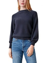 S.Oliver Sweter w kolorze granatowym rozmiar: 42. Niebieskie swetry klasyczne damskie S.Oliver, s, ze splotem, bez kołnierzyka. Za 83.81 zł.