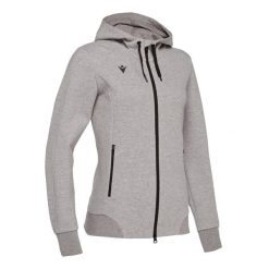 Damska bluza z kapturem zapinana na zamek Macron lyre. Szare bluzy damskie Macron, m, bez wzorów, z dżerseju, z kapturem. Za 339.30 zł.