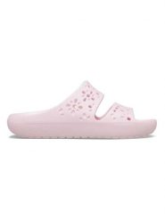 Crocs Klapki "Classic Floral" w kolorze jasnoróżowym rozmiar: 37/38. Różowe klapki damskie Crocs, bez wzorów, z otwartym noskiem, bez obcasa, bez zapięcia. Za 123.25 zł.