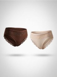 Wiskozowe figi z koronkowym wykończeniem 2 pack - wielobarwny. Figi Sinsay, bez wzorów, z koronki. Za 19.99 zł.
