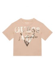 Guess T-Shirt J6GI27 K8HM4 Różowy jasny Relaxed Fit. Czerwone koszulki i t-shirty dziewczęce Guess, z aplikacjami, z bawełny, bez kołnierzyka, bez ramiączek. Za 84.99 zł.