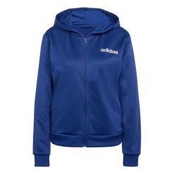 Bluza z kapturem dla kobiet adidas Essentials Linear. Niebieskie bluzy damskie Adidas, s, bez wzorów, z dresówki, z kapturem. Za 337.25 zł.