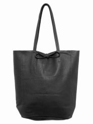 Zwillingsherz Skórzany shopper bag w kolorze czarnym - 40 x 45 cm rozmiar: onesize. Czarne shopper bag Zwillingsherz, bez wzorów, z materiału, na ramię, bez dodatków. Za 259.74 zł.