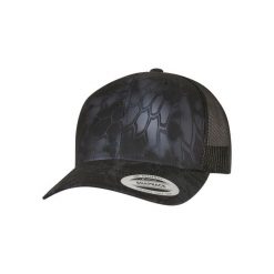 Czapka Flexfit YP Classics Kryptek Retro Trucker. Czarne czapki z daszkiem damskie FLEXFIT, bez wzorów, z materiału. Za 84.65 zł.