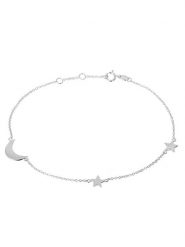 Eclat d'Argent Srebrna bransoletka z elementem ozdobnym rozmiar: onesize. Szare bransoletki damskie Eclat d'Argent, srebrne. Za 43.99 zł.