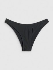 4F Dół od bikini damski - czarny L. Czarne bikini 4F, bez wzorów, z materiału. Za 49.99 zł.