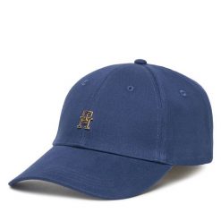 Czapka z daszkiem Tommy Hilfiger. Niebieskie czapki z daszkiem damskie Tommy Hilfiger, bez wzorów. Za 149.99 zł.