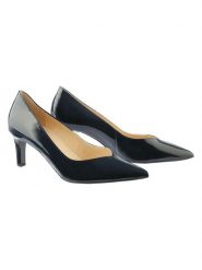 Högl Skórzane czółenka "Margot" w kolorze granatowym rozmiar: 40. Niebieskie czółenka damskie Högl, bez wzorów, bez obcasa, na szpilce. Za 366.35 zł.