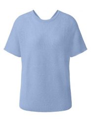 Rich & Royal Bluzka dzianinowa w kolorze błękitnym rozmiar: XL. Niebieskie bluzki damskie Rich & Royal, xl, bez wzorów, z dzianiny, bez kołnierzyka, bez ramiączek. Za 214.95 zł.