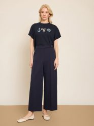 BGN Spodnie w kolorze granatowym rozmiar: 34. Niebieskie spodnie materiałowe damskie BGN, bez wzorów, z materiału. Za 121.99 zł.