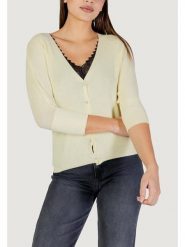 Morgan Kardigan 251-MBATSI Żółty Slim Fit. Żółte kardigany damskie Morgan, l, bez wzorów, z syntetyku. Za 209.99 zł.