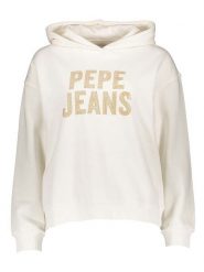 Pepe Jeans Bluza w kolorze kremowym rozmiar: XL. Brązowe bluzy damskie Pepe Jeans, xl, bez wzorów, z bawełny, z kapturem. Za 175.67 zł.
