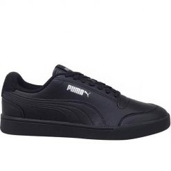 Buty do chodzenia damskie Puma Shuffle JR. Czarne obuwie sportowe damskie Puma, z materiału, bez zapięcia, trekkingowe. Za 262.00 zł.