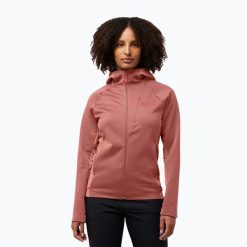 Bluza polarowa damska Jack Wolfskin Alpgrat. Czerwone bluzy damskie Jack Wolfskin, bez wzorów, z polaru, bez kaptura. Za 489.99 zł.