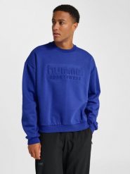 Bluza Hummel Boxy Logo. Niebieskie bluzy damskie Hummel, xs, bez wzorów, z bawełny, bez kaptura. Za 292.40 zł.