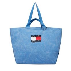 Torebka Tommy Hilfiger. Niebieskie shopper bag Tommy Hilfiger, bez wzorów, bez dodatków. Za 409.99 zł.