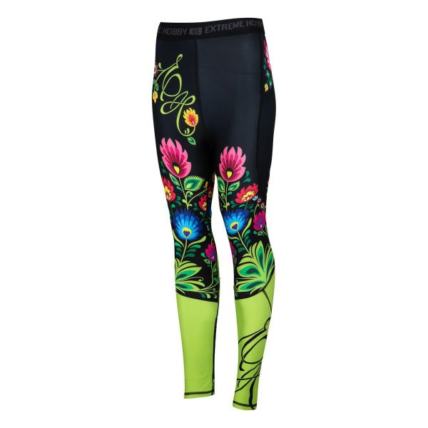 Legginsy sportowe damskie EXTREME HOBBY FOLK. Czarne legginsy damskie EXTREME HOBBY, m, bez wzorów, z elastanu, do biegania. Za 229.00 zł.