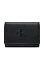 Calvin Klein Jeans Portfel LV04K1078G Czarny. Czarne portfele damskie Calvin Klein Jeans, bez wzorów, z jeansu. Za 189.99 zł.