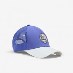 Czapka z daszkiem w stylu trucker do siatkówki plażowej BV Cap. Czapki z daszkiem damskie KIPSTA, bez wzorów, z materiału. Za 49.99 zł.