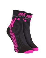 Skarpety biegowe damskie X-Socks Run Speed Two 4.0. Czarne skarpetki damskie X Socks, bez wzorów, z materiału. Za 65.00 zł.