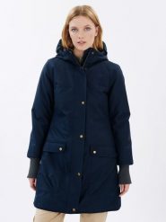 Finside Parka zimowa "Oikku" w kolorze granatowym rozmiar: 34. Niebieskie parki damskie finside, na zimę, s, bez kaptura. Za 294.28 zł.