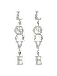 Guess Kolczyki JUBE05 030JW Srebrny. Szare kolczyki damskie Guess, metalowe. Za 189.99 zł.