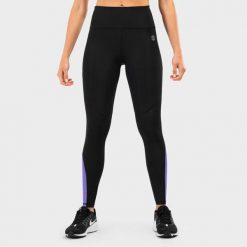 Kobieta Fitness Legginsy sportowe ze średnim stanem S-Power SIROKO Czarny. Czarne legginsy sportowe damskie SIROKO, s, bez wzorów, na fitness i siłownię. Za 130.65 zł.