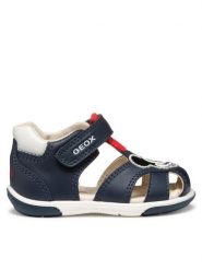 Geox Sandały B Sandal Zapito B556ED 08554 C0735 Granatowy. Niebieskie sandały chłopięce Geox, ze skóry, bez zapięcia. Za 179.99 zł.