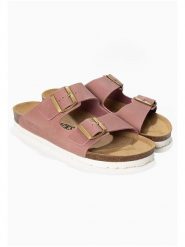 BACKSUN Skórzane klapki "Bali" w kolorze jasnoróżowym rozmiar: 38. Różowe klapki damskie Backsun, bez wzorów, ze skóry, z otwartym noskiem, bez obcasa, bez zapięcia. Za 130.99 zł.