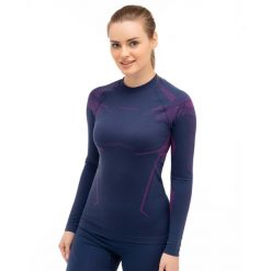 Bluza termoaktywna Damska Brubeck DRY. Fioletowe bluzy damskie Brubeck, m, bez wzorów, z poliamidu, bez kaptura. Za 159.99 zł.