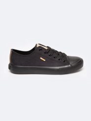 Trampki damskie niskie czarne RR274774 906. Czarne trampki damskie Big Star, bez wzorów, z gumy, bez zapięcia. Za 149.99 zł.