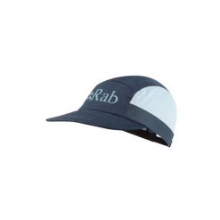 Czapka z daszkiem trekkingowa Momentum 5 Panel. Niebieskie czapki z daszkiem damskie RAB, bez wzorów. Za 179.99 zł.