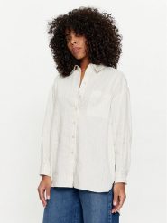TWINSET Koszula 241TT2221 Biały Loose Fit. Białe koszule damskie Twinset, bez wzorów, z bawełny, bez kołnierzyka, bez ramiączek. Za 819.99 zł.