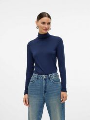 Vero Moda Koszulka w kolorze niebieskim rozmiar: XXL. Niebieskie bluzki damskie Vero Moda, xxl, bez wzorów, bez kołnierzyka, bez ramiączek. Za 39.49 zł.