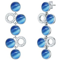 Lulu & Jane Stop metali Zdobienie kryształkami Swarovski® Kolczyki 1 ct Damski. Białe kolczyki damskie Lulu & Jane, srebrne, na sztyftcie. Za 469.99 zł.