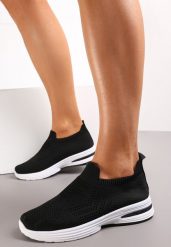 Czarne Wsuwane Buty Sportowe na Płaskiej Podeszwie Sheina. Czarne obuwie sportowe casual damskie Renee, tenisowe. Za 44.99 zł.