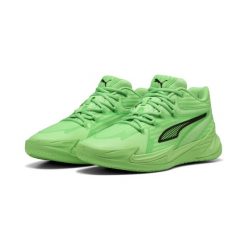 Buty do koszykówki unisex The Dagger PUMA Elektro Green Black. Czarne obuwie sportowe damskie Puma, z materiału, bez zapięcia, do koszykówki. Za 454.00 zł.
