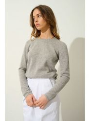 AUTHENTIC CASHMERE Kaszmirowy sweter "Epéna" w kolorze jasnoszarym rozmiar: L. Szare swetry klasyczne damskie AUTHENTIC CASHMERE, l, z kaszmiru, bez kołnierzyka. Za 228.92 zł.